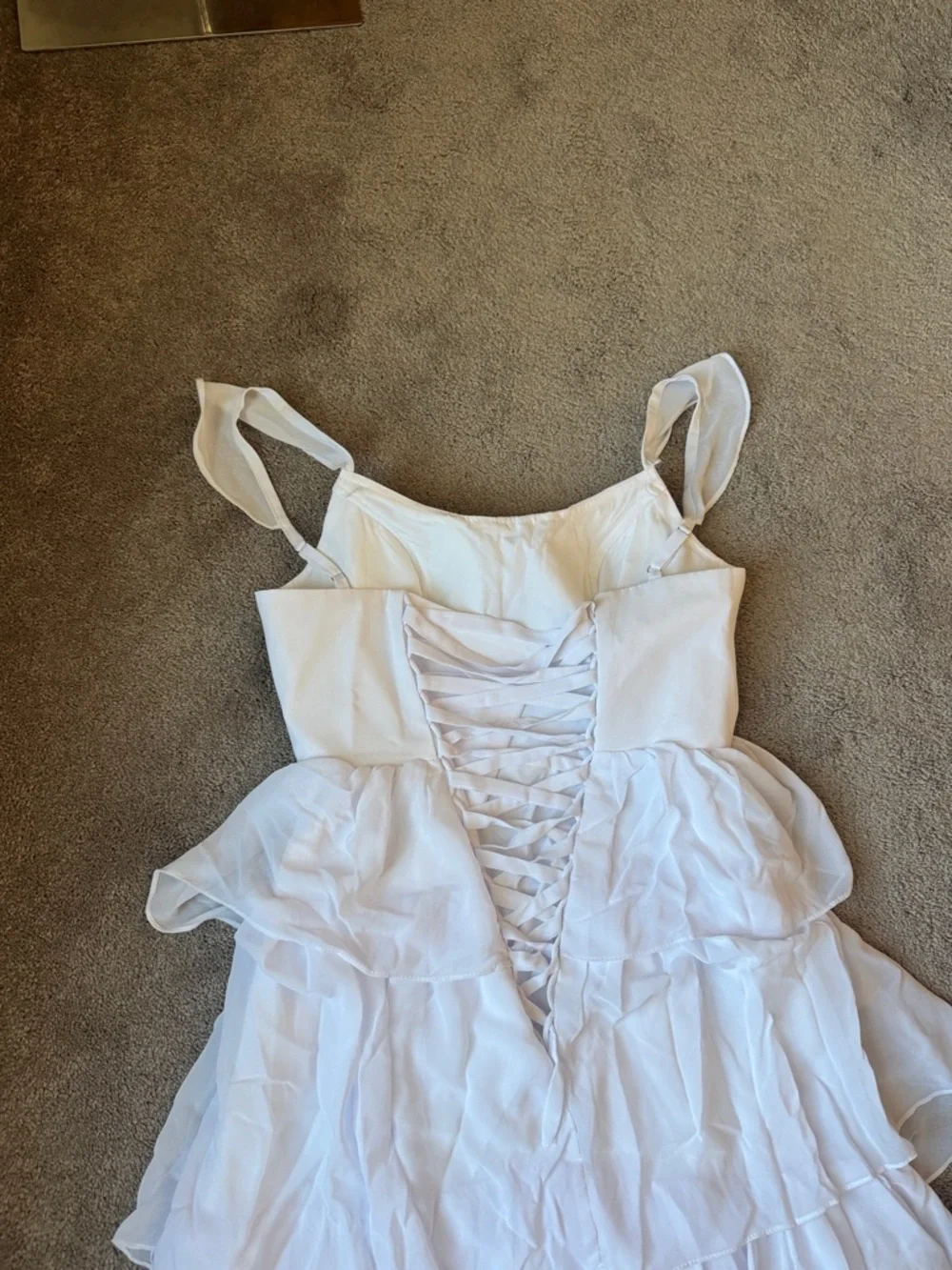 Wear Your Love White Tiered Ruffle Maxi Dress Cottagecore Summer SIZE L NWT - Picture 7 of 7